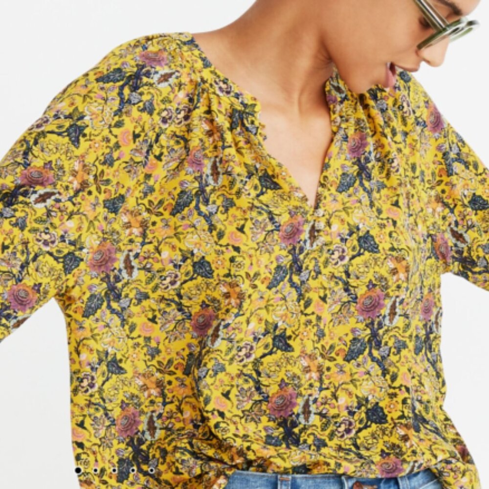 Madewell X Karen Walker Silk Blouse xxs